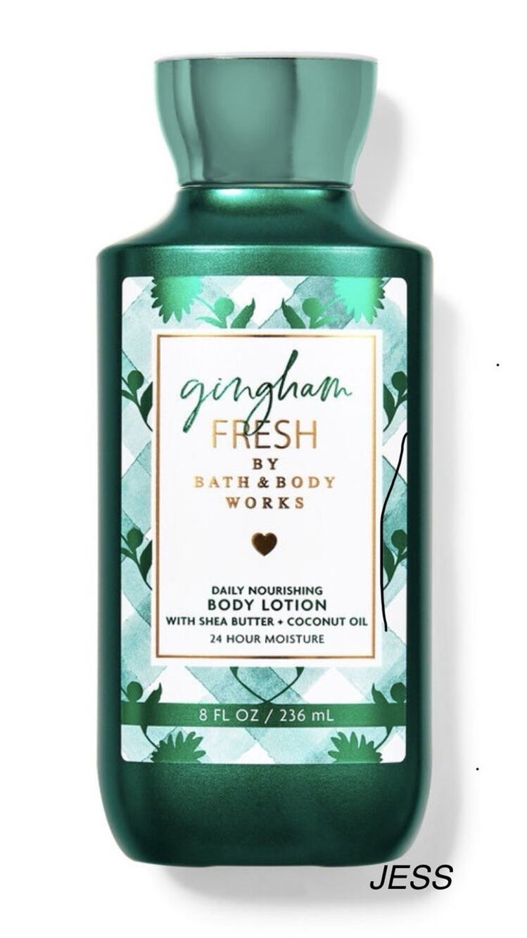NEW Bath & Body Works Gingham Fresh Body Lotion 8oz Pear Clementine Daisy